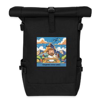 Hörgeräte retten Leben. - Rolltop Rucksack - Schwarz - Vorne