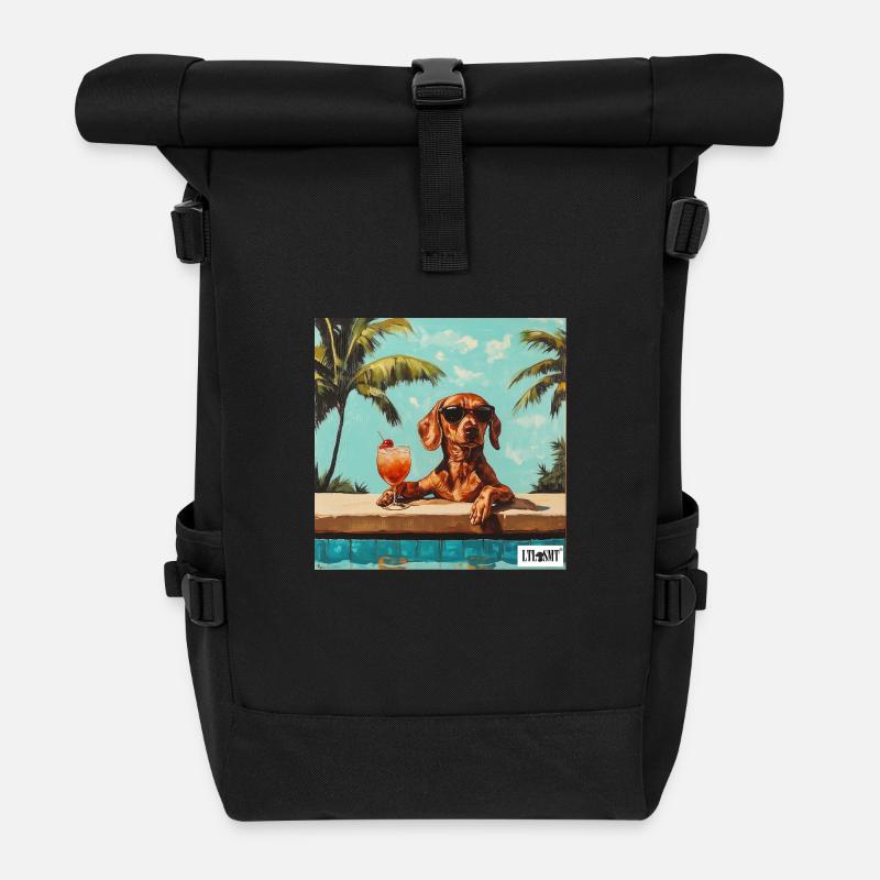 Pool Boy - Rolltop Rucksack - Schwarz