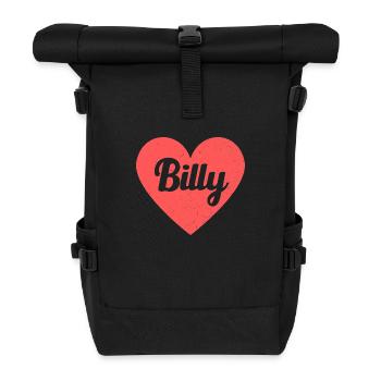 Billy Nom Cœur Rouge Amour Fan Rétro - Sac à dos roll top - noir - Devant