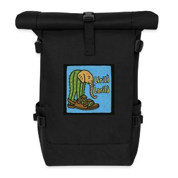 Lirili Larila Elephant - Italian Brainrot - Roll Top Backpack - black - Front