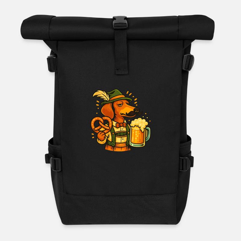 Teckel - Sac à dos roll top - noir