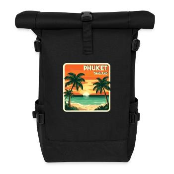 Phuket Thailand - Rolltop Rucksack - Schwarz - Vorne