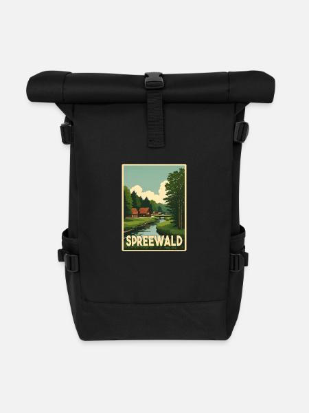 Spreewald - Rolltop Rucksack - Schwarz