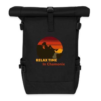 Chamonix Sunset - Roll Top Backpack - black - Front