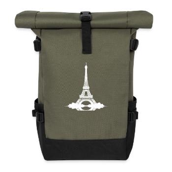Mon cœur bat dans la Tour Eiffel Battement de Paris - Sac à dos roll top - olive/noir - Devant