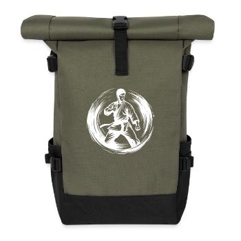 Masterful Karate Power and Control Technique - Roll Top Backpack - olive/black - Front