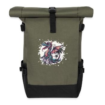 Dragon Summer Holiday - Roll Top Backpack - olive/black - Front