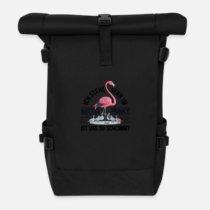 I'm not arrogant – just the center of attention! - Roll Top Backpack - black