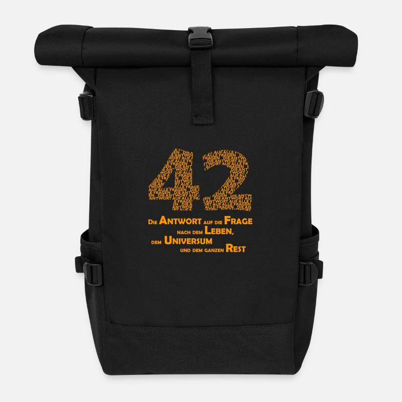 DIE Antwort - 42 - Rolltop Rucksack - Schwarz