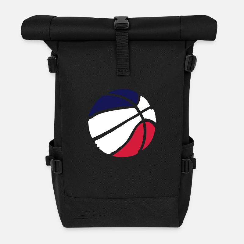 Basketball Frankreich - Rolltop Rucksack - Schwarz