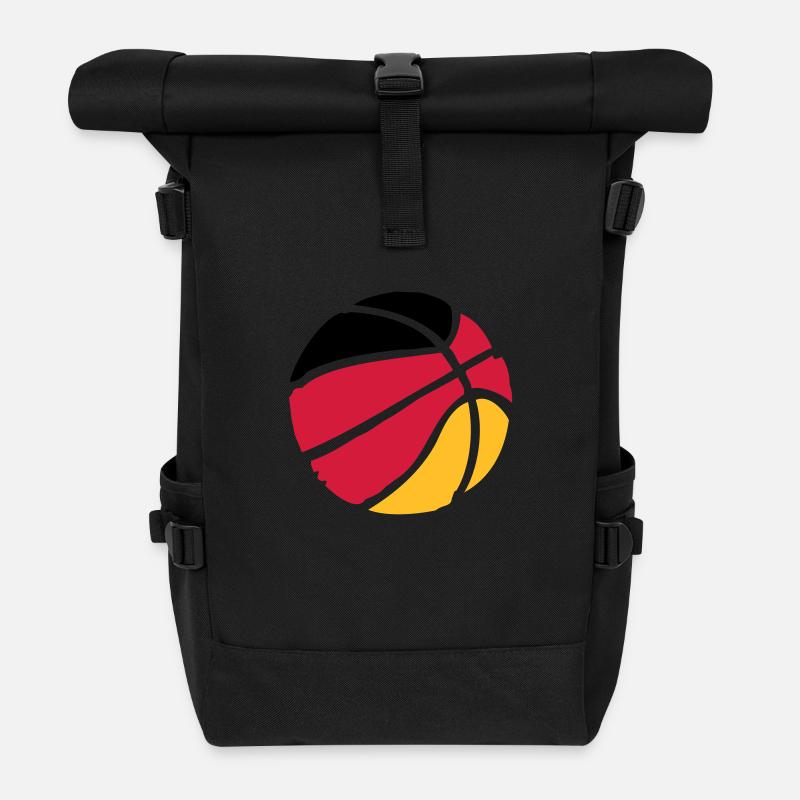 Basketball Deutschland Nationalmannschaft - Rolltop Rucksack - Schwarz