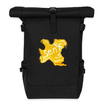 Senf-fleck - Rolltop Rucksack - Schwarz - Vorne