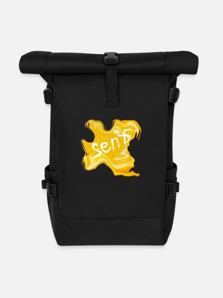 Senf-fleck - Rolltop Rucksack - Schwarz