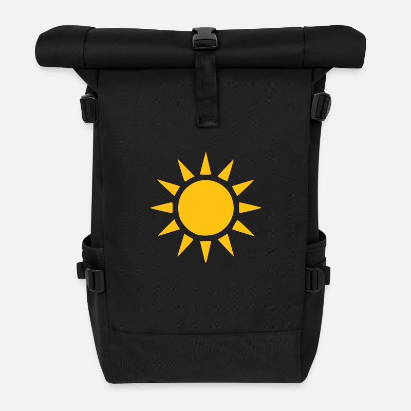 sonne - Rolltop Rucksack - Schwarz