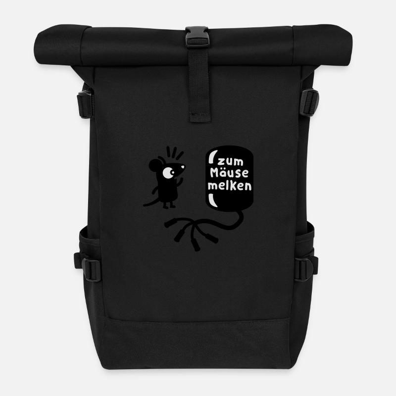 Melkmaschine - Zum Mäuse melken - Rolltop Rucksack - Schwarz