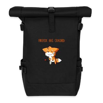 Firefox has crashed - Roll Top Backpack - black - Front