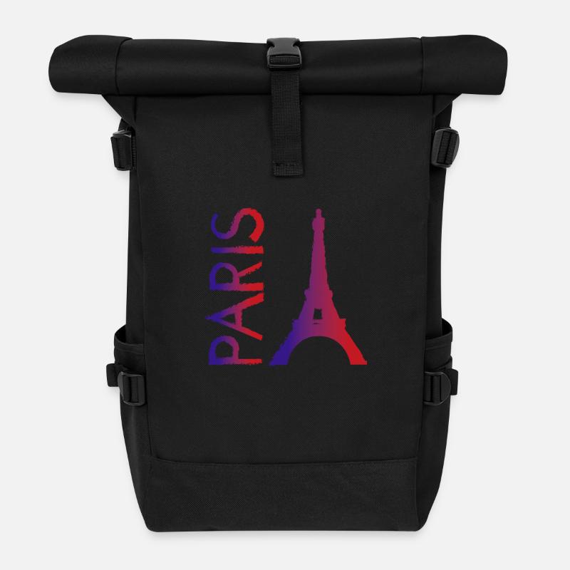 Paris - Sac à dos roll top - noir