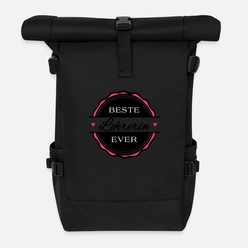 Beste Lehrerin ever - Rolltop Rucksack - Schwarz
