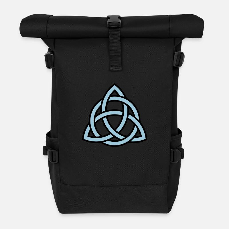 triquetra - Sac à dos roll top - noir