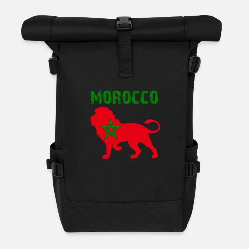 MAROKKO MOROCCO MAROC المغرب LEON - Rolltop Rucksack - Schwarz