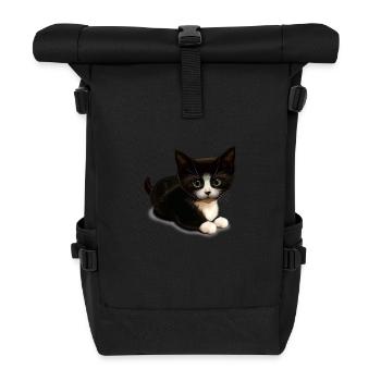 CUTE CAT (Blank) - Roll Top Backpack - black - Front