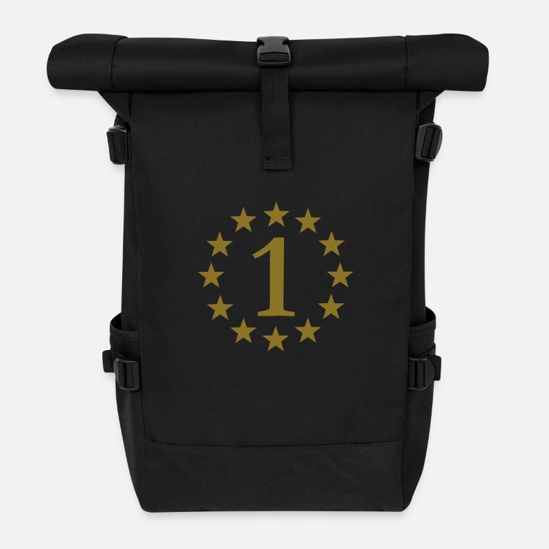 Gewinner - Sieger - 1 - Platz - Rolltop Rucksack - Schwarz