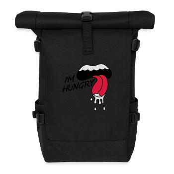 im_hungry_mouth - Roll Top Backpack - black - Front