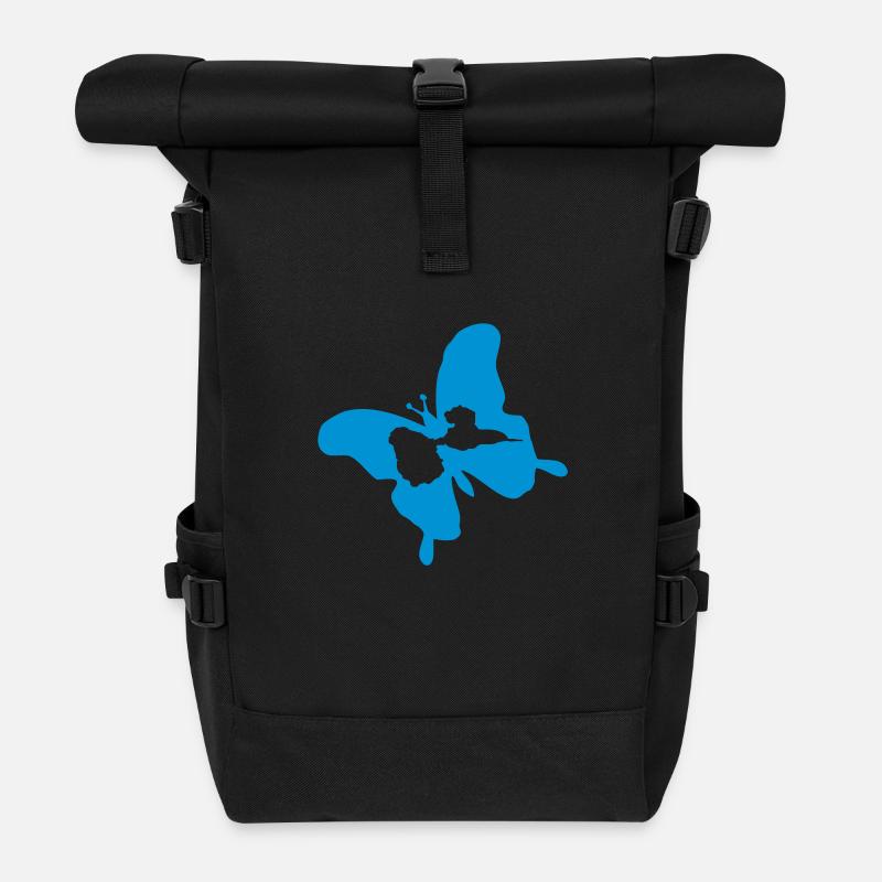 guadeloupe_papillon - Sac à dos roll top - noir