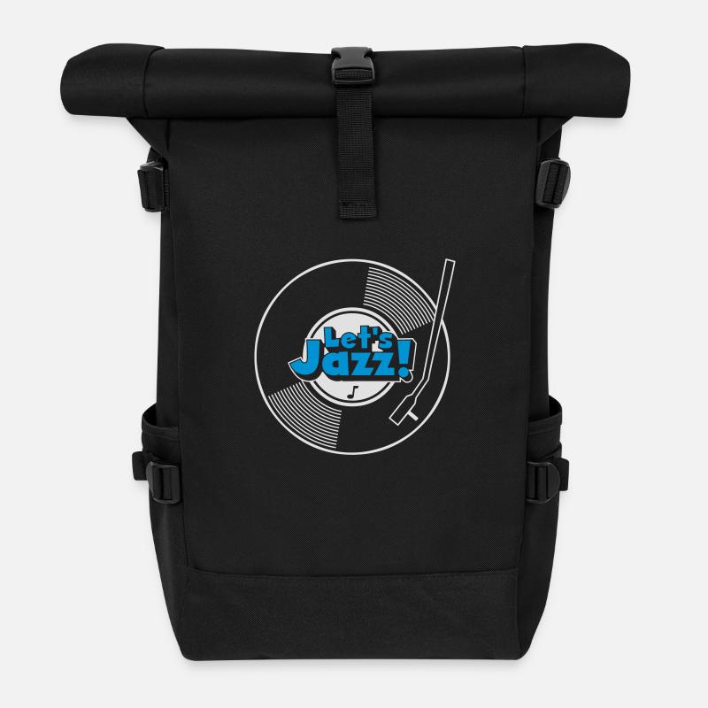let's jazz wax - Rolltop Rucksack - Schwarz