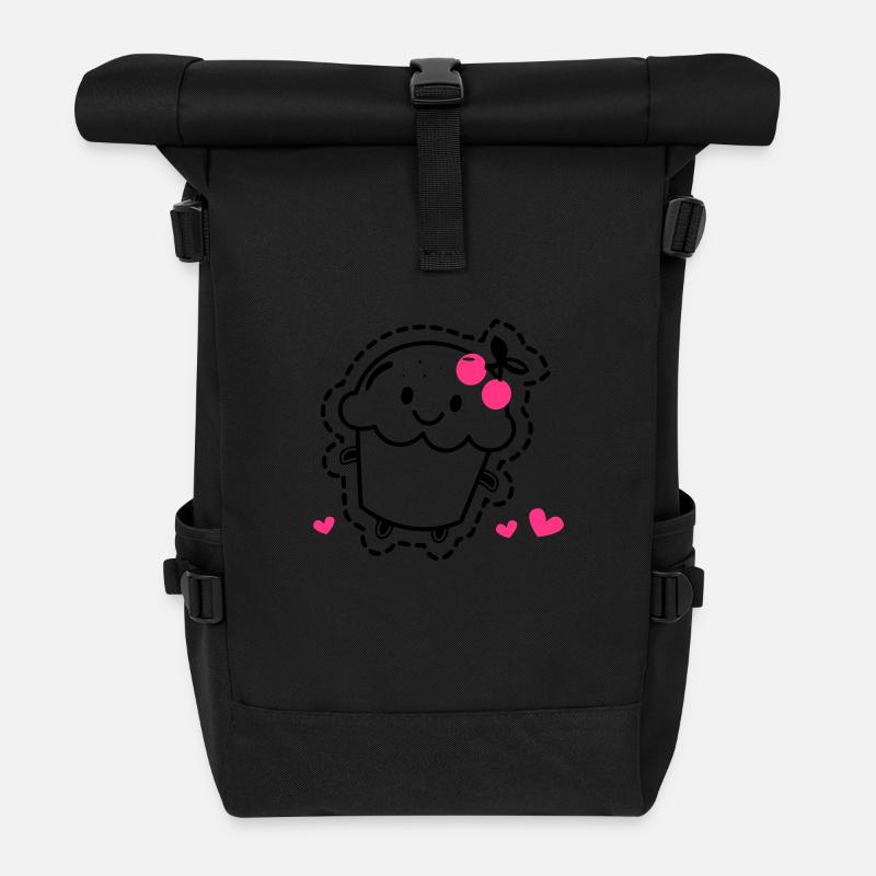 Muffin - Rolltop Rucksack - Schwarz
