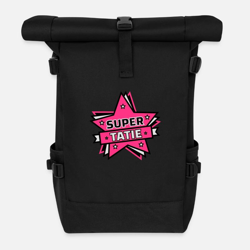 Super tatie - Sac à dos roll top - noir