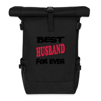 Best husband for ever 222 - Roll Top Backpack - black - Front