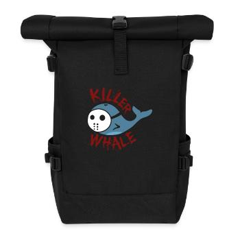 Killer Wal lustige Geschenkidee - Rolltop Rucksack - Schwarz - Vorne