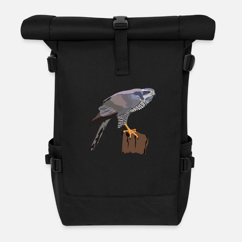 Habicht - Rolltop Rucksack - Schwarz