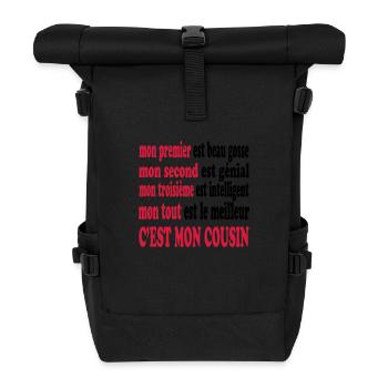 Mon cousin est beau - Roll Top Backpack - black - Front