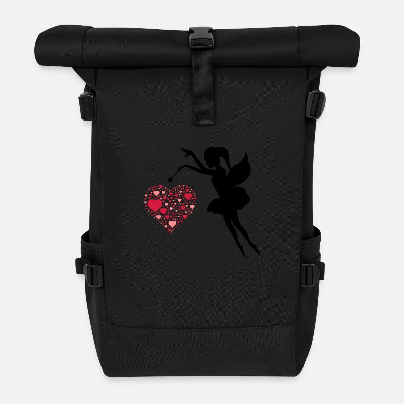 fee_love_001 - Rolltop Rucksack - Schwarz