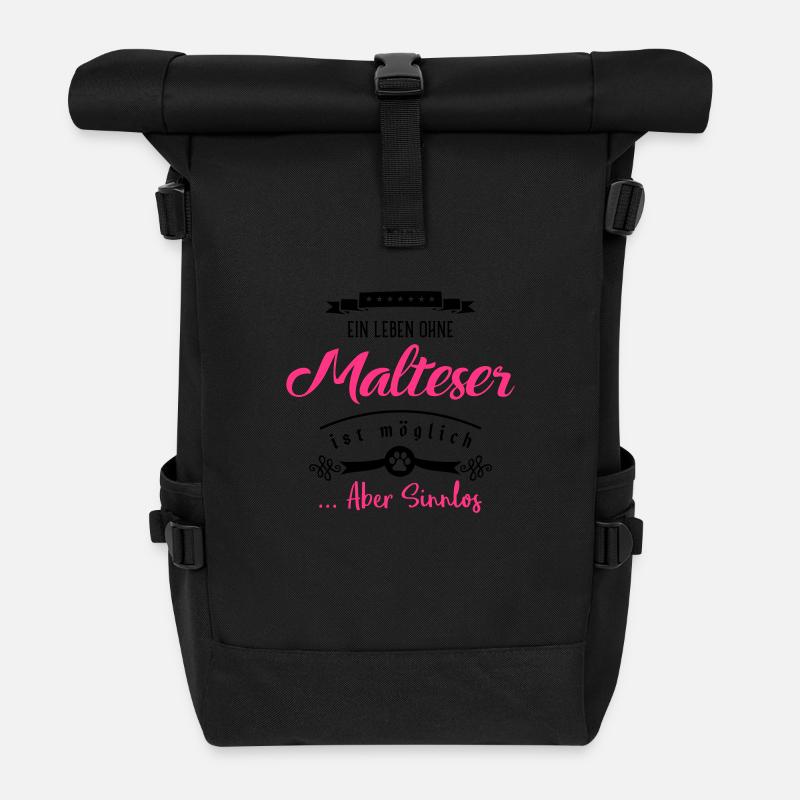 malteser leben sinnlos - Rolltop Rucksack - Schwarz