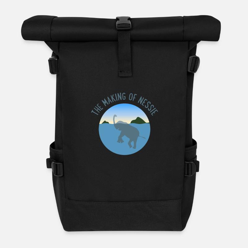 Nessie - Sac à dos roll top - noir