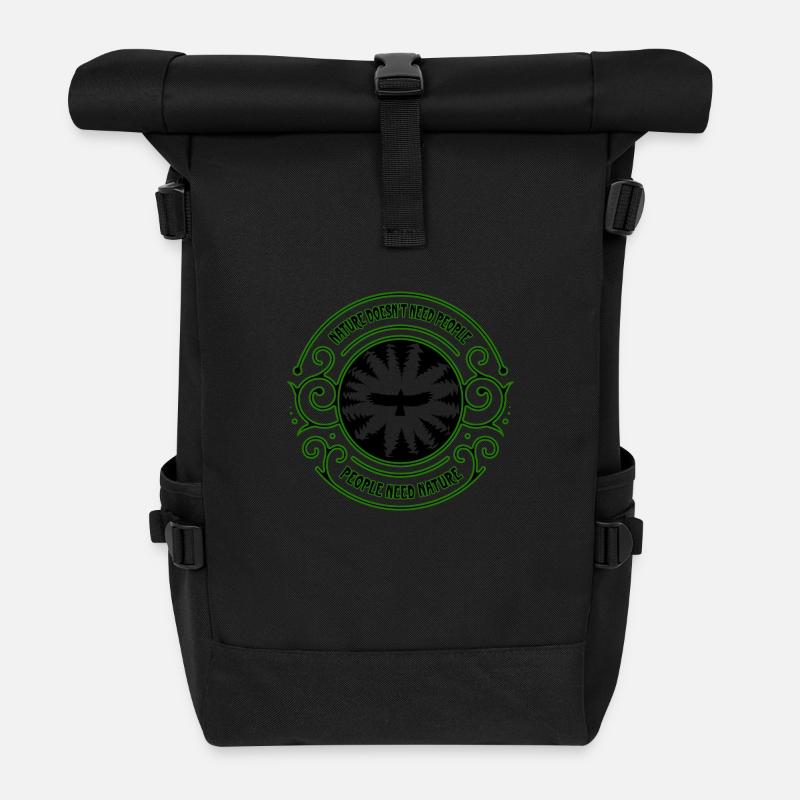 Nature - Sac à dos roll top - noir