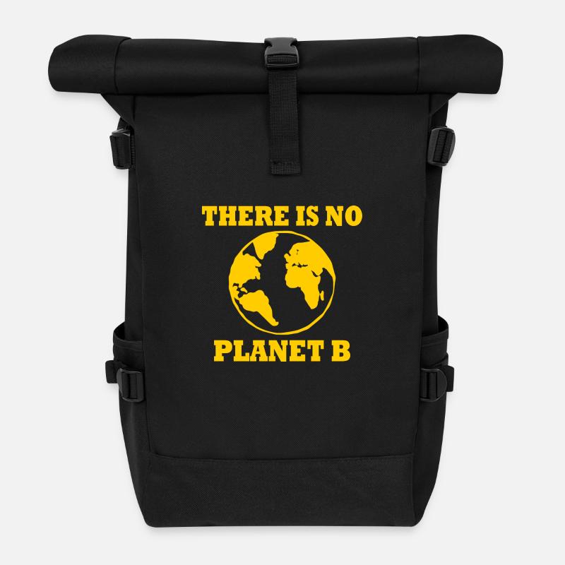 There is no planet b - Rolltop Rucksack - Schwarz