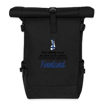 Finnland Wahrheit - Rolltop Rucksack - Schwarz - Vorne