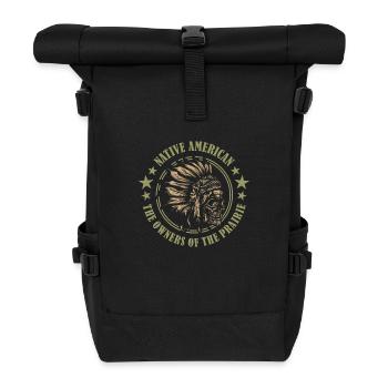 Prairie amérindienne - Sac à dos roll top - noir - Devant