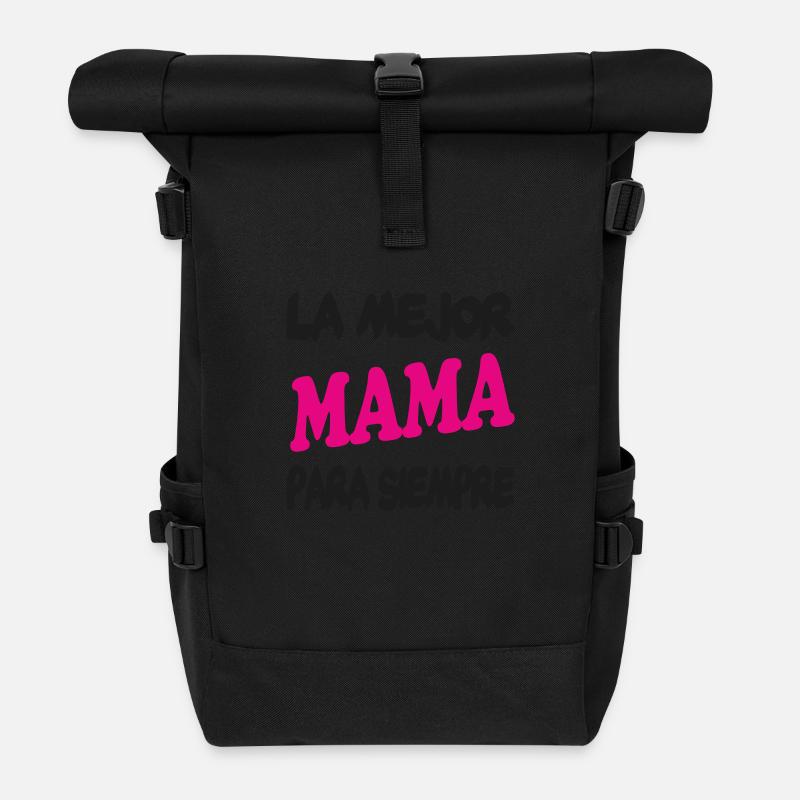 LA MEJOR MAMA PARA SIEMPRE - Roll Top Backpack - black