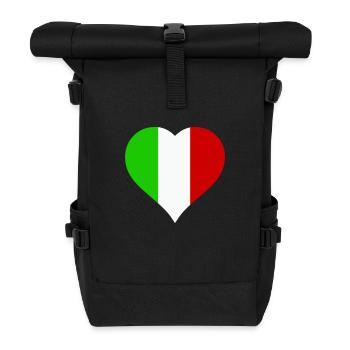 herz italien - Rolltop Rucksack - Schwarz - Vorne