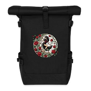 Wolf Pinup - Roll Top Backpack - black - Front