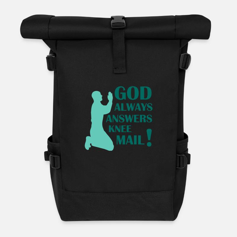 god answers - Rolltop Rucksack - Schwarz