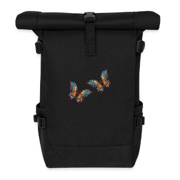 Papillons - Sac à dos roll top - noir - Devant