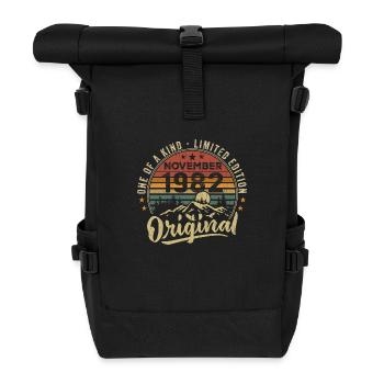 Jahrgang November 1982 Retro Geschenk November 1982 - Rolltop Rucksack - Schwarz - Vorne