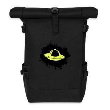 Blobs d’OVNI - Sac à dos roll top - noir - Devant