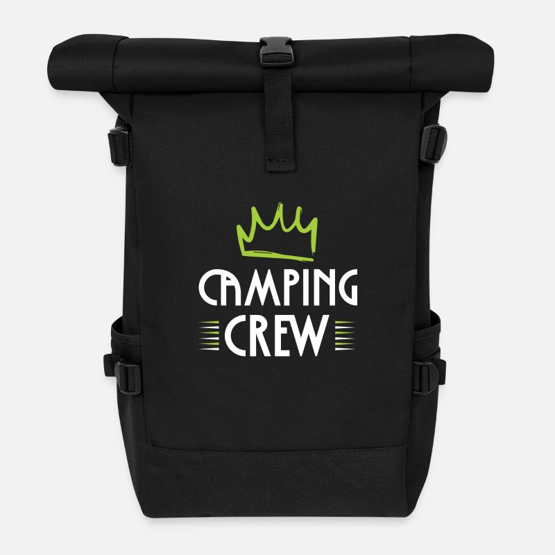 Camping Crew - Rolltop Rucksack - Schwarz